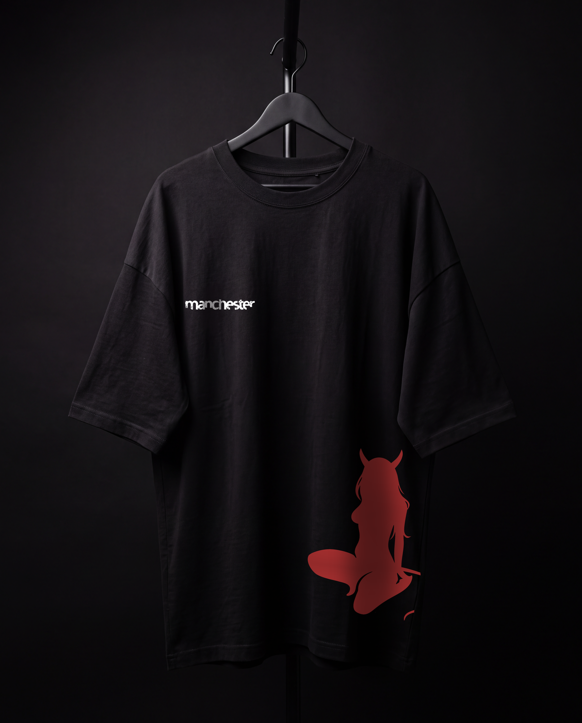 T-shirt Manchester - czerwona diablica